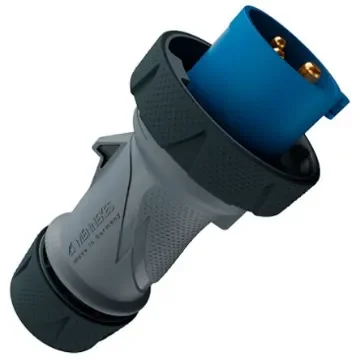 MENNEKES, 136 IP67, IP69 Blue, Grey 3P Industrial Power Plug, Rated At 16A, 230 V No - 13620 product image