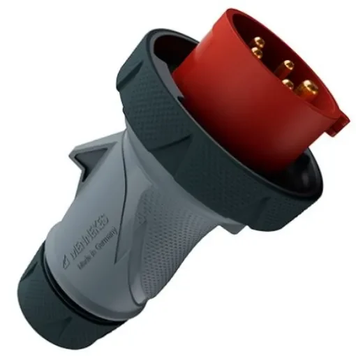 MENNEKES, 136 IP67, IP69 Grey, Red 5P Industrial Power Plug, Rated At 16A, 400 V No - 13624 product image