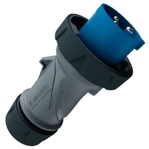 MENNEKES, 136 IP67, IP69 Blue, Grey 3P Industrial Power Plug, Rated At 16A, 230 V No - 13631 product image