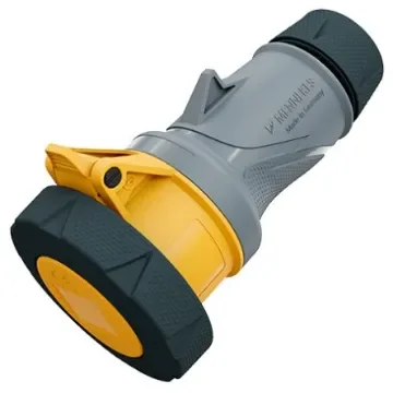 MENNEKES, 146 IP67, IP69 Grey, Yellow 3P Industrial Power, Rated At 16A, 400 V - 14630 product image