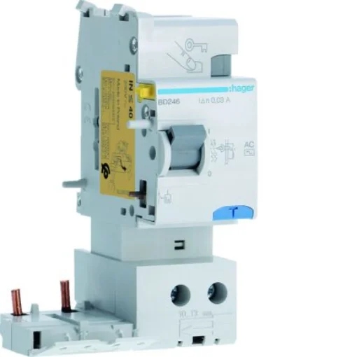 Hager BD Series RCCB, 40A, 2 Pole, 30mA, Type AC, 230/400V - BD246 product image
