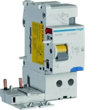 Hager BDF Series RCCB, 63A, 2 Pole, 30mA, Type F - BDF263 product image