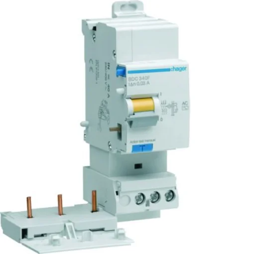 Hager BDH Series RCCB, 40A, 3 Pole, 30mA, Type A-HI - BDH340F product image