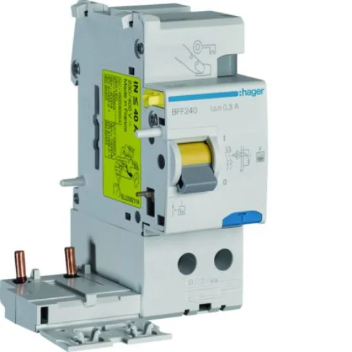 Hager BFF Series RCCB, 40A, 2 Pole, 300mA, Type F - BFF240 product image