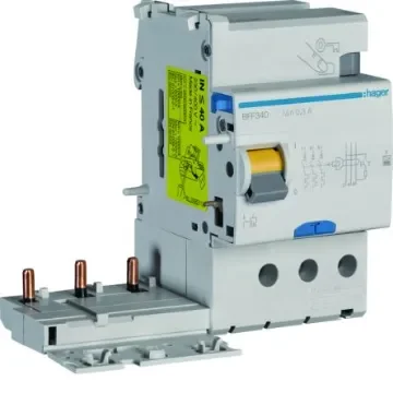 Hager BFF Series RCCB, 40A, 3 Pole, 300mA, Type F - BFF340 product image