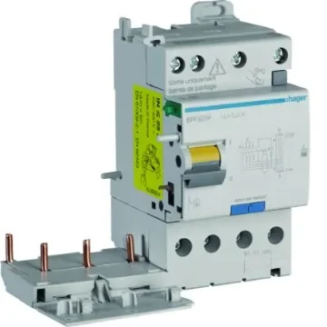 Hager BFF Series RCCB, 25A, 3 Pole, 300mA, Type F - BFF925F product image