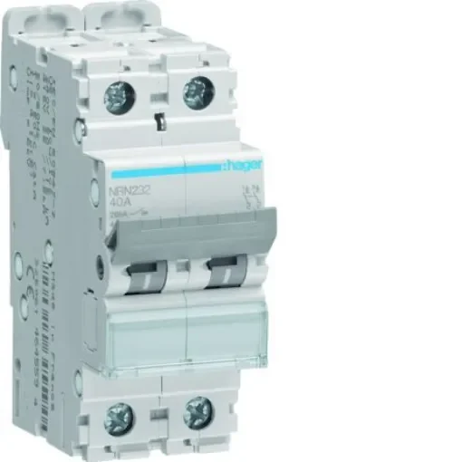 Hager Hager NRN Circuit Breaker, 2P, 32A Curve C, 415V AC, 20 kA Breaking Capacity - NRN232 product image