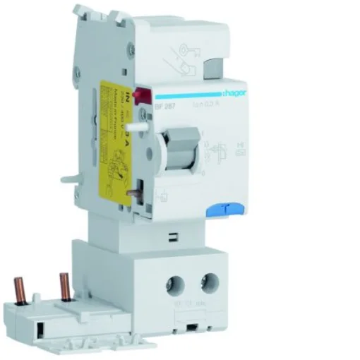 Hager BF RCD, 63A, 2 Pole, 300mA, Type A-HI, 500V - BF267 product image