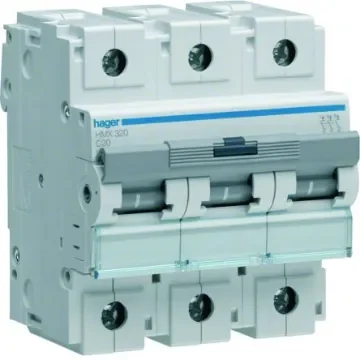 Hager Hager HMX Circuit Breaker, 3P, 20A Curve C, 415V AC, 50 kA Breaking Capacity - HMX320 product image