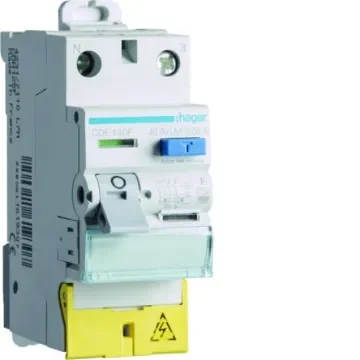 Hager CDF RCD Switch, 40A, 2 Pole, 30mA, Type F, 230V - CDF140F product image