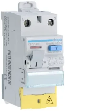 Hager CFC RCD Switch, 40A, 2 Pole, 300mA, Type AC, 230V - CFC140F product image