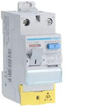 Hager CFC RCD Switch, 40A, 2 Pole, 300mA, Type AC, 230V - CFC742F product image