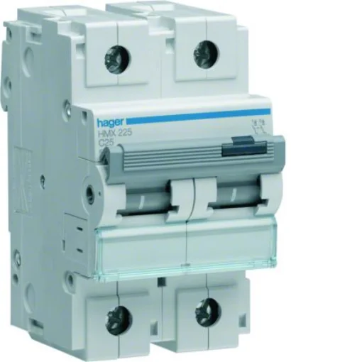 Hager Hager HMX Circuit Breaker, 2P, 25A Curve C, 415V AC, 50 kA Breaking Capacity - HMX225 product image