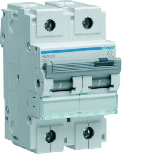 Hager Hager HMX Circuit Breaker, 2P, 50A Curve C, 415V AC, 50 kA Breaking Capacity - HMX250 product image