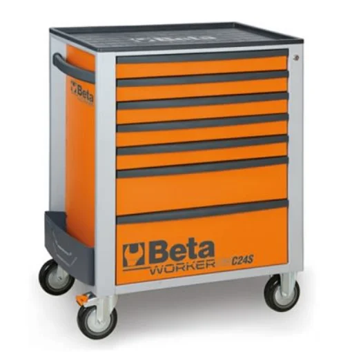 BETA 7 Drawer Thermoplastic (Worktop) Wheeled Roller Cabinet Tools Included - BW 2400S O7/E-S product image
