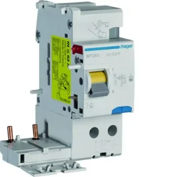 Hager BFF RCCB, 63A, 2 Pole, 300mA, Type F - BFF263 product image