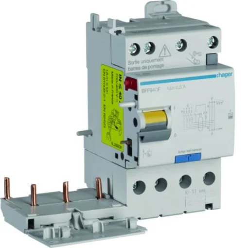 Hager BFF RCCB, 40A, 3P+N Pole, 300mA, Type F - BFF940F product image