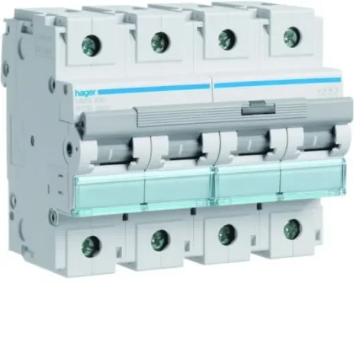 Hager HMB MCB, 4P, 100A, 400V AC, 15 Breaking Capacity - HMB490 product image