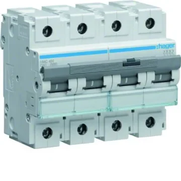 Hager HMC MCB, 4P, 80A, 400V AC, 15 Breaking Capacity - HMC480 product image