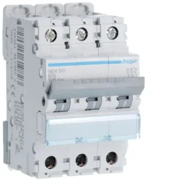 Hager NEN MCB, 3P, 10A, 400V AC, 10 Breaking Capacity - NEN310 product image