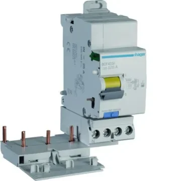 Hager BDF RCCB, 25A, 3P+N Pole, 30mA, Type F - BDF425F product image