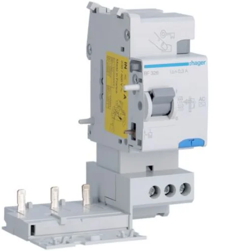 Hager BF RCCB, 25A, 3P Pole, 300mA, Type AC - BF326 product image