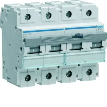 Hager HMX MCB, 4P, 10A, 400V AC, 50 Breaking Capacity - HMX410 product image