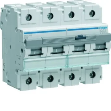 Hager HMX MCB, 4P, 16A, 400V AC, 50 Breaking Capacity - HMX416 product image