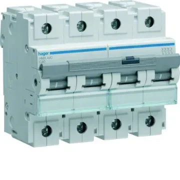 Hager HMX MCB, 4P, 40A, 400V AC, 50 Breaking Capacity - HMX440 product image