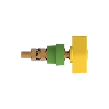 Schutzinger 12.4mm Green/Yellow Terminal Post, 1kV, 100A, M8 x 0.75 Thread - RS POL 102 / GNGE product image