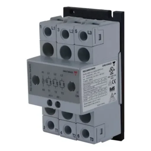 Carlo Gavazzi RGC1P Series Solid State Relay, 37 A Load, DIN Rail or Panel, 660 V ac Load, 32 Vdc Control - RGC3A60D10KKE product image