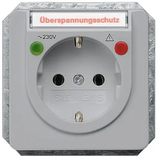 Siemens 5UB14 Silver Electrical Socket, 16A, Schuko - 5UB1460 product image