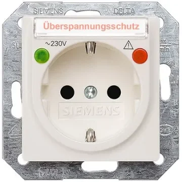 Siemens 5UB15 White Electrical Socket, 16A, Schuko - 5UB1556 product image