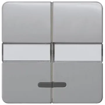 Siemens Silver Rocker Switch, 2 Way, 2 Gang, 5TG79 - 5TG7937 product image