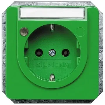 Siemens 5UB14 Green Electrical Socket, 16A, Schuko - 5UB1474 product image