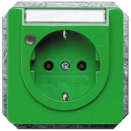 Siemens 5UB14 Green Electrical Socket, 16A, Schuko - 5UB1474 product image