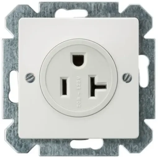 Siemens 5UB15 White 3 Gang Electrical Socket, 3 Poles, 20A, NEMA 5-20R - 5UB1534 product image