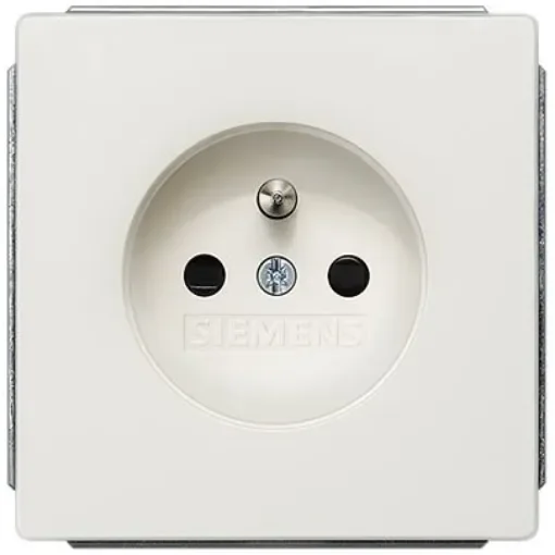 Siemens 5UB13 Off White 2 Gang Electrical Socket, 2 Poles, 16A, Schuko - 5UB1367-1 product image