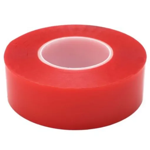 COBA DST0001 Red Double Sided Tape, Acrylic Backing, 50mm x 50m product image
