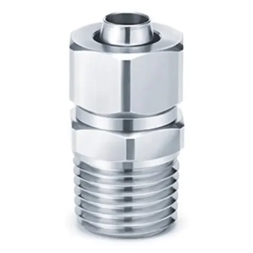 SMC KFG2H Series Male Connector, Push In 16 mm, Threaded-to-Tube Connection Style, KFG2H1613-03-F product image