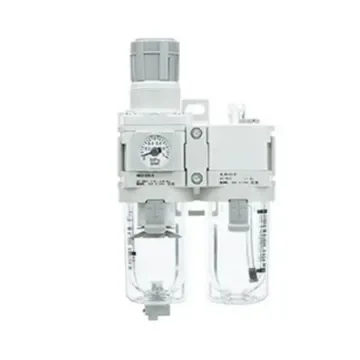 SMC G 3/8 Filter Regulator Lubricator, Automatic Drain, 5µm Filtration Size - Without Pressure Gauge, AC30A-F03D-D product image