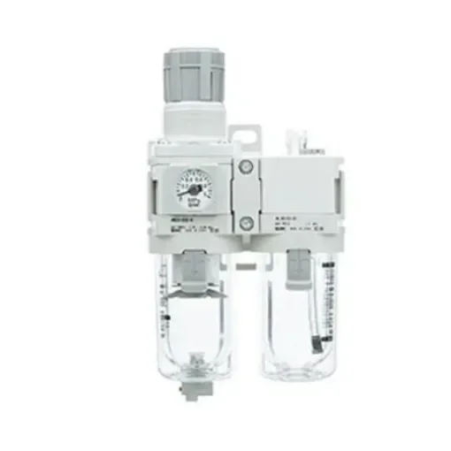 SMC G 3/8 Filter Regulator Lubricator, Automatic Drain, 5µm Filtration Size - Without Pressure Gauge, AC30A-F03D-D product image