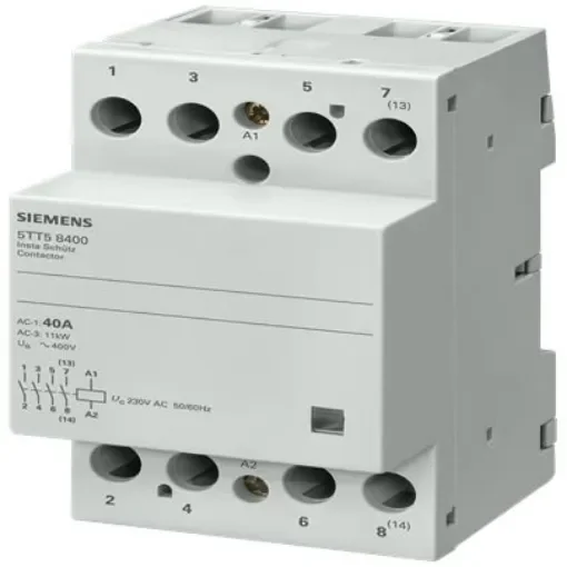 Siemens SENTRON 5TT5831 Contactor, 24 V AC Coil, 4-Pole, 63 A, 5000 W, 3NO + NC, 440 V AC - 5TT5853-2 product image