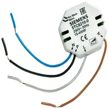 Siemens Round Push Button Operator Dimmer Switch, 230V, 400W - 5TC8210-0 product image