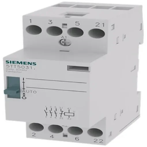 Siemens SENTRON 5TT5831 Contactor, 24 V AC Coil, 4-Pole, 25 A, 2000 W, 3NO + NC, 400 V AC - 5TT5831-8 product image