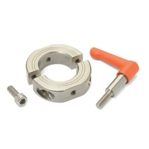 Ruland Shaft Collar, Two Piece, Clamp, Bore 30mm, OD 54mm, W 15mm, 303 Stainless Steel - LVO-OF-MSP-30-SS product image