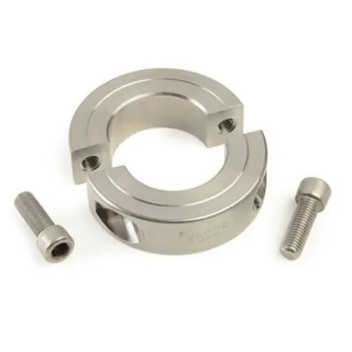 Ruland Shaft Collar, Two Piece, Clamp, Bore 18mm, OD 36mm, W 13mm, Stainless Steel 316 - MSP-18-ST product image