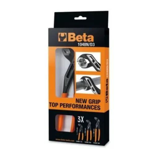BETA 1048N/D3 3-Piece Pliers, 175 mm, 250 mm, 300 mm Overall, Angled Tip product image