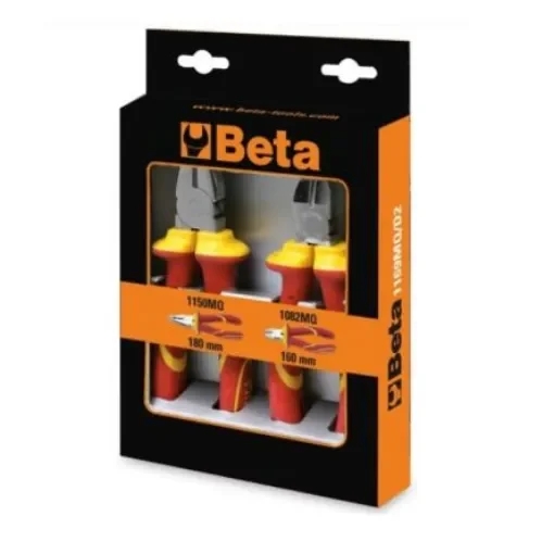 BETA 1169MQ/D2 2-Piece Plier Set, Straight Tip, VDE/1000V, 160 mm, 180 mm Overall product image