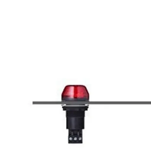 AUER Signal M22 Series Series Red Strobe Beacon, 120 V ac/dc, Panel Mount, LED Bulb, IP65 - 800512310 product image